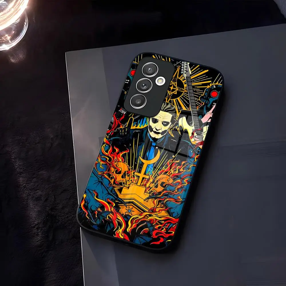 Чехол для телефона Ghost Heavy Metal Band Glass Samsung Galaxy S21 S22 S25 S20 S24 S23 Ultra Fe Plus A34 A54 A24 A16 A52 A53 M54
