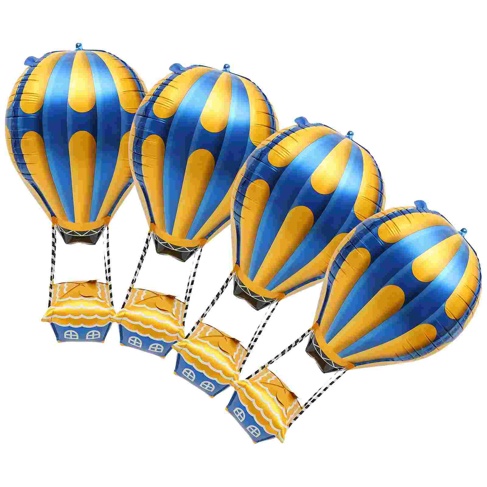 

4 Pcs Party Decorative Balloons Kids Birthday Baby Aluminum Film Shower Decorations Graduation