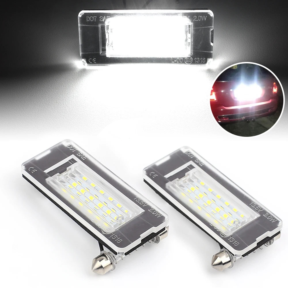 

1 Pair Car LED Number License Plate Lights For MINI COOPER R56 Hatchback 07-13 R57 Convertible 09- R58 Coupe R59 Roadster 11-