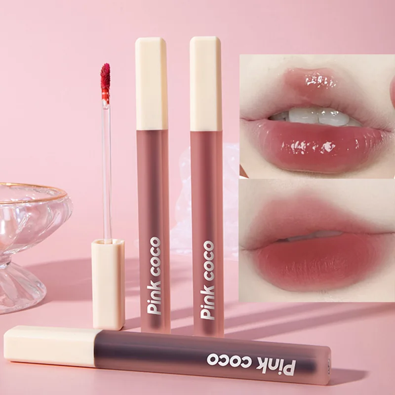 

2022 pinkcoco вода туман для губ глазурь вода матовая антипригарная чашка губная помада Мягкий туман для губ глазурь паритет студентов губ глазур...