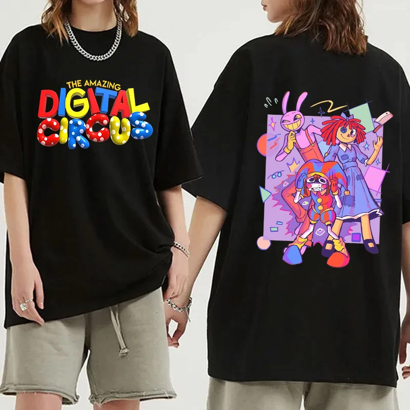 Горячая удивительная футболка с цифровой цирковой печатью для женщин и мужчин