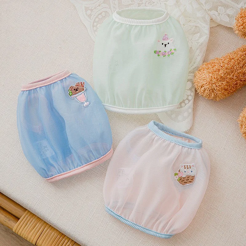 

Cartoon Dog Clothes Solid Color Vest Pet Clothing Dogs Suspenders Cute Small Costume Printing Spring Summer Blue Ropa Para Perro