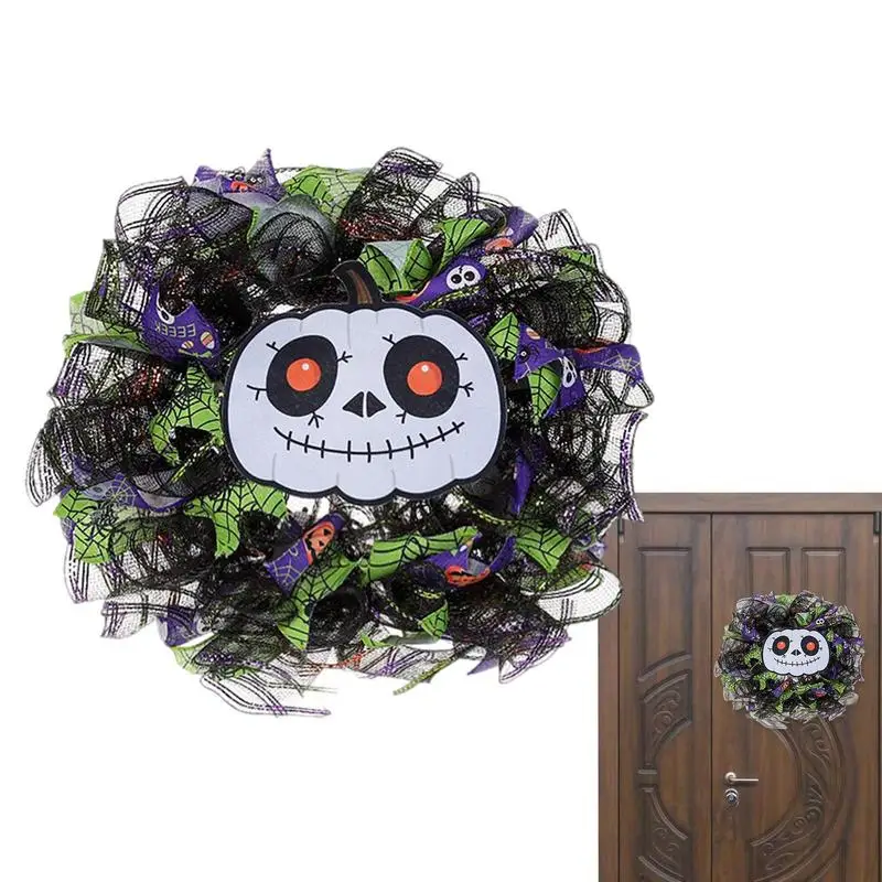 

Halloween Ghost Wreath 40cm Decorative Spooky Doll Sign For Halloween Party Outdoor Indoor Halloween Decorations For Porch Front