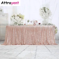 beige gold sequin table skirt tables cloth birthday party wedding christmas accessories sweets table decoration festival deco