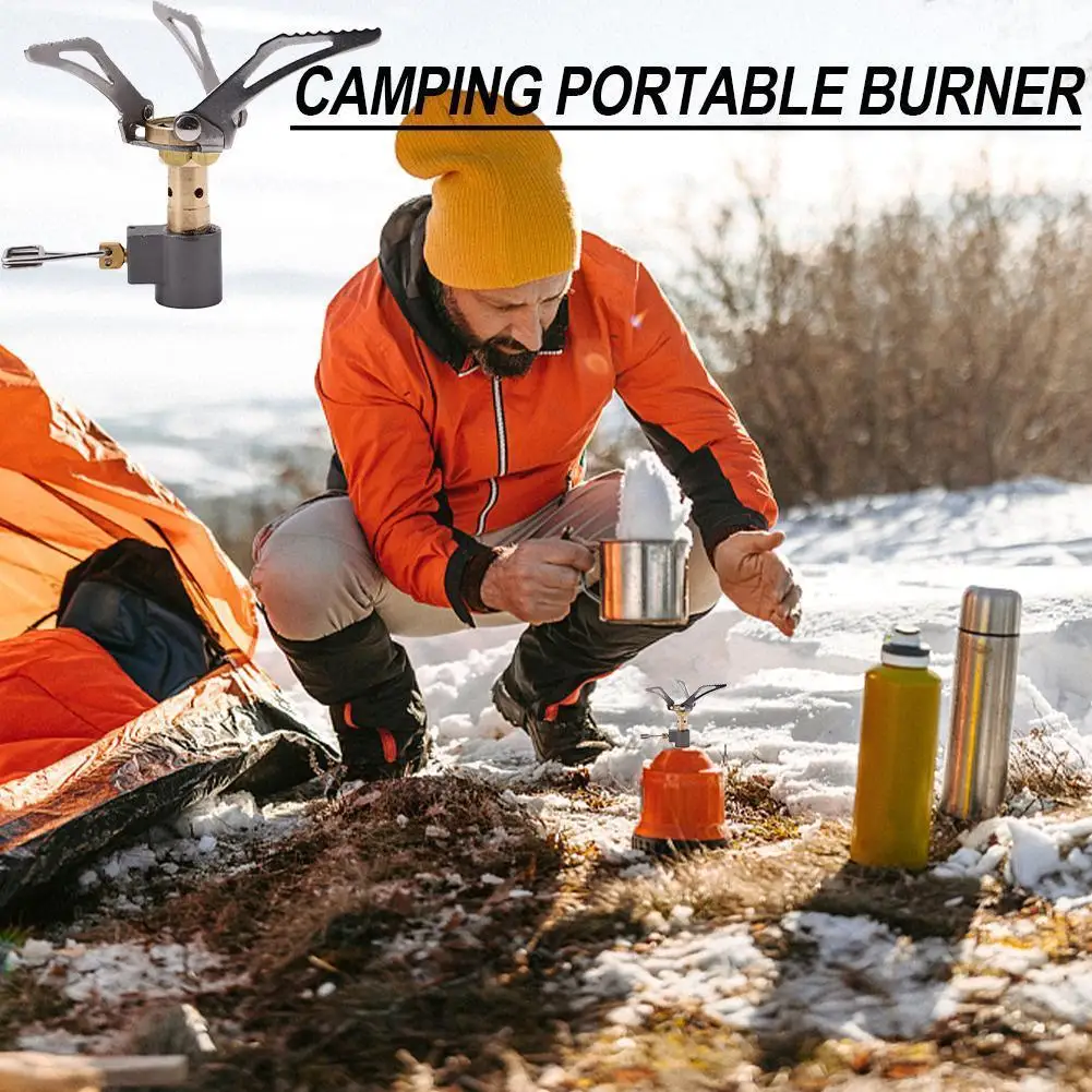 Outdoor Portable Folding Mini Camping Oven Gas Stove Gas Stove 3000W Pocket Furnace Survival 45g Cooker Picnic Cooking A1P9