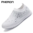 Женские ботильоны; Лоферы на плоской подошве; Модные Блестящие Кроссовки со стразами; Повседневная Женская дышащая повседневная обувь без застежки; #45 Zapatos