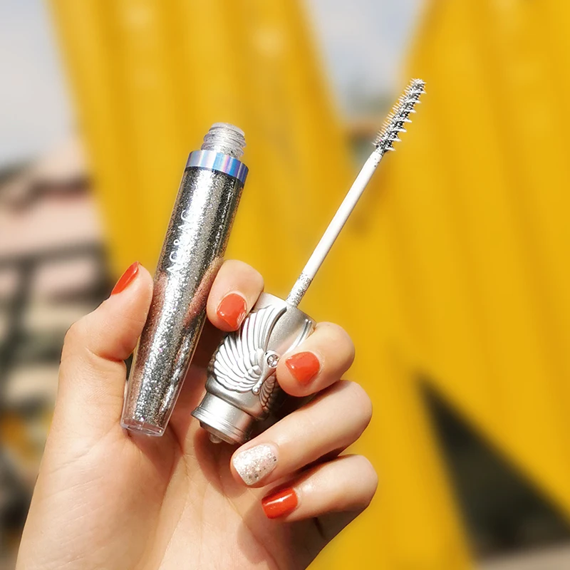 Сияющая тушь для ресниц блестящая водостойкая быстро удлиняющаяся завивающая