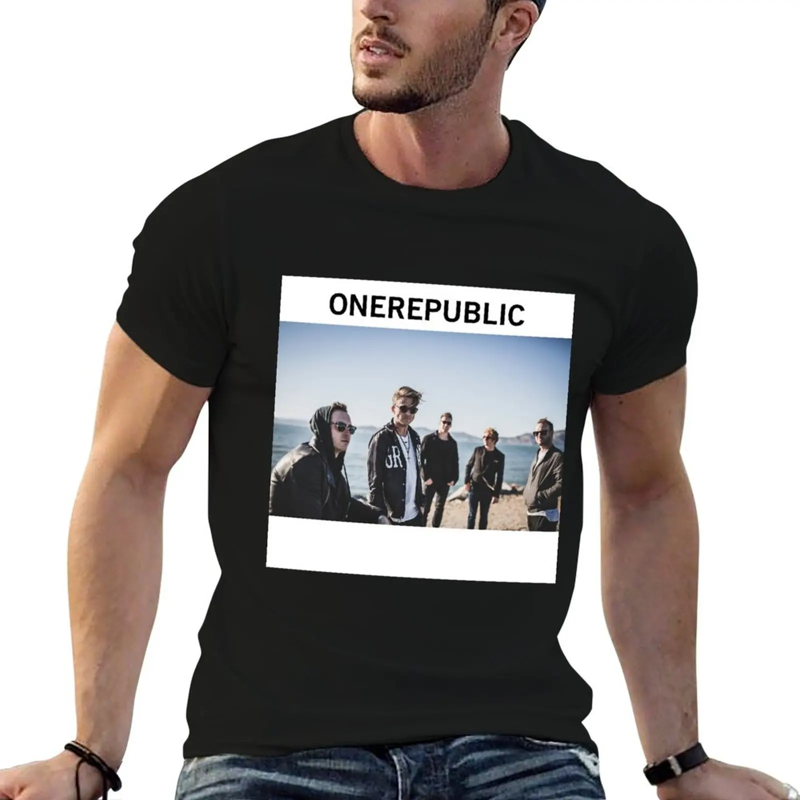 Футболка группы OneRepublic черная эстетичная одежда мужская