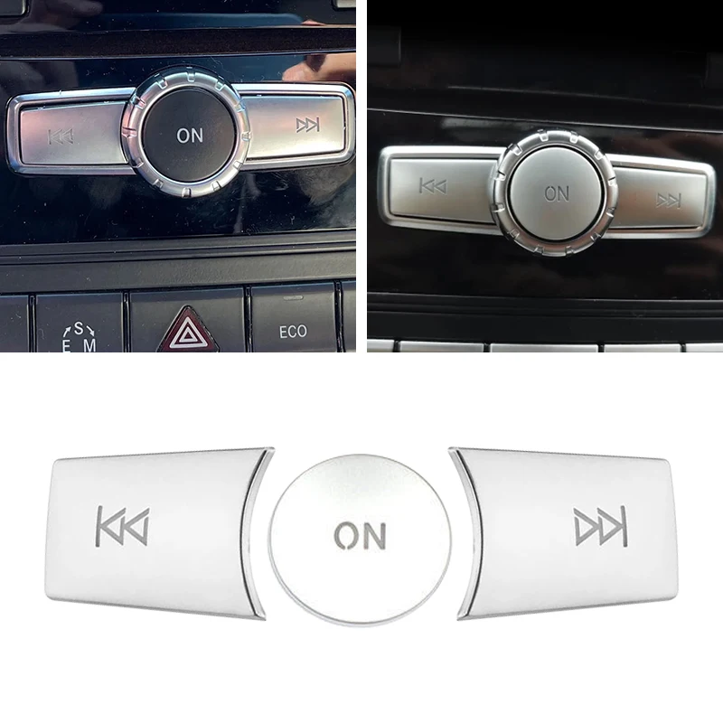 

Car Console CD Panel Multimedia Switch Buttons Cover or Mercedes Benz C E Class W204 W212 GLK X204 Sequins Volume Button Cover
