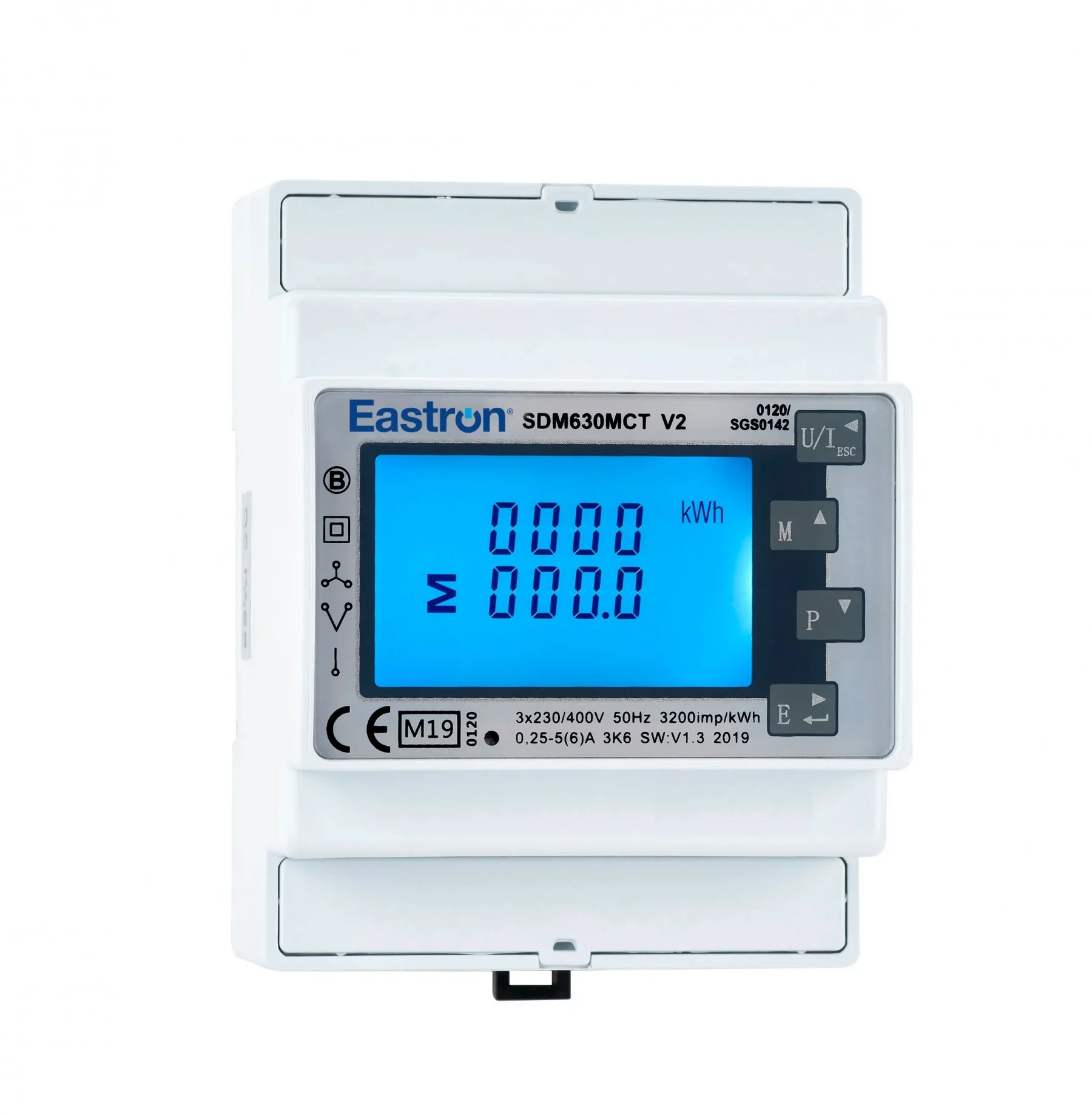 Интеллектуальный счетчик Eastron SDM630MCT V2 без ТТ, на DIN-рейку, 3-фазный, многофункциональный, для солнечных электростанцийс функцией Zero Export, с ТТ-катушками (art.: 3920db15e2dad) - 3920db15e2dad