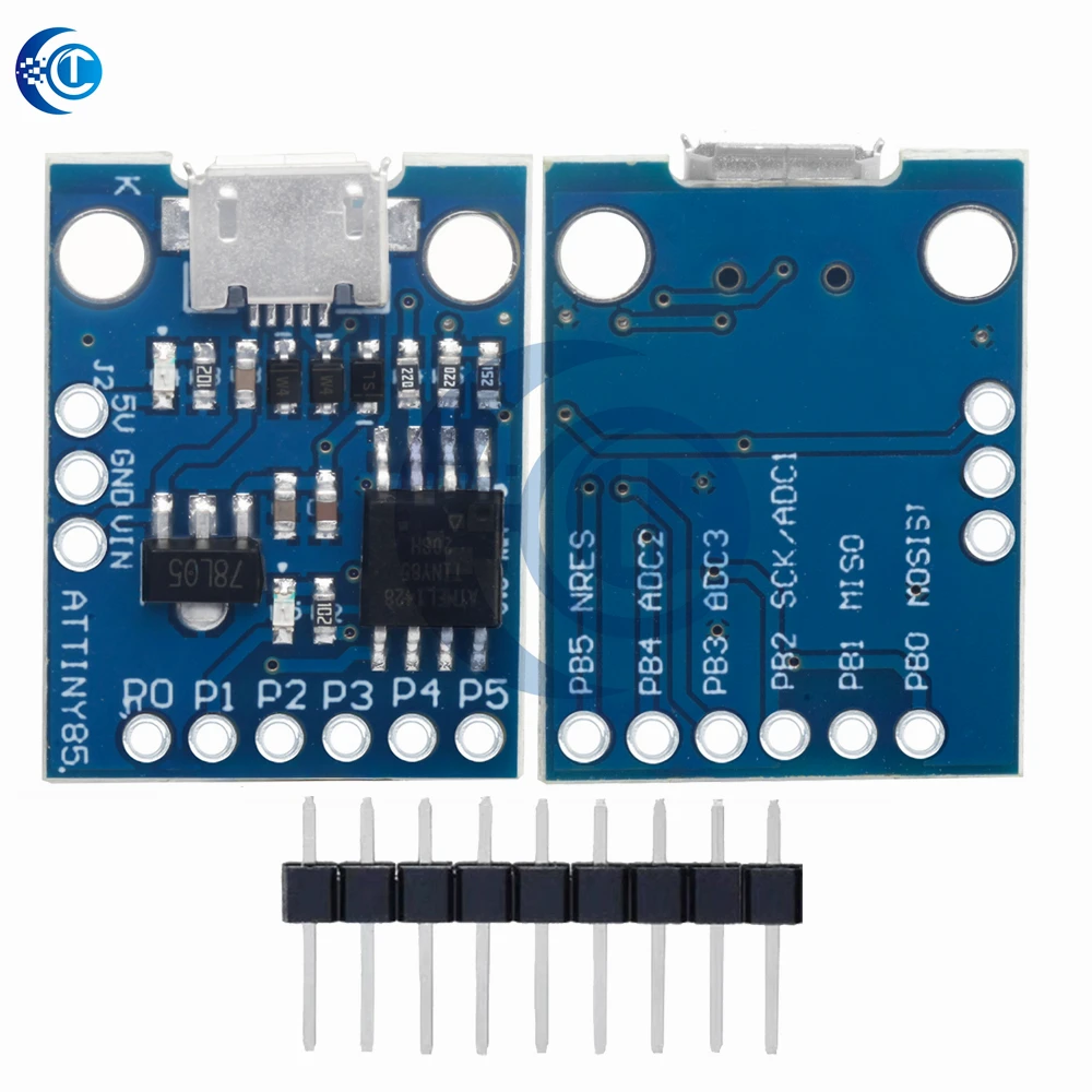 Фото Микроконтроллерная плата Digispark Kickstarter TINY85, модуль ATTINY85, USB I2C IIC, совместимый с Arduino №5