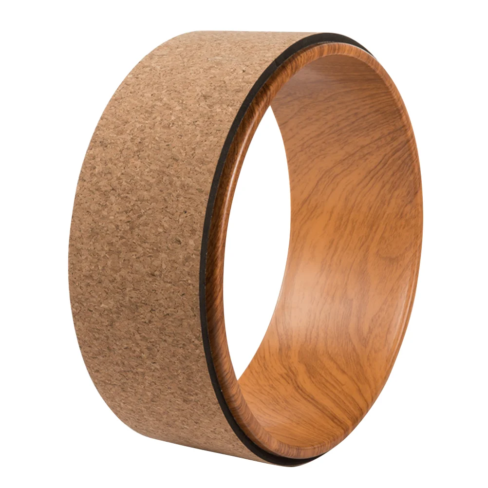 

1 Pc Yoga Wheel Cork Back Bend Circle Roller Yoga Wheel Assist Wheel for Pilates