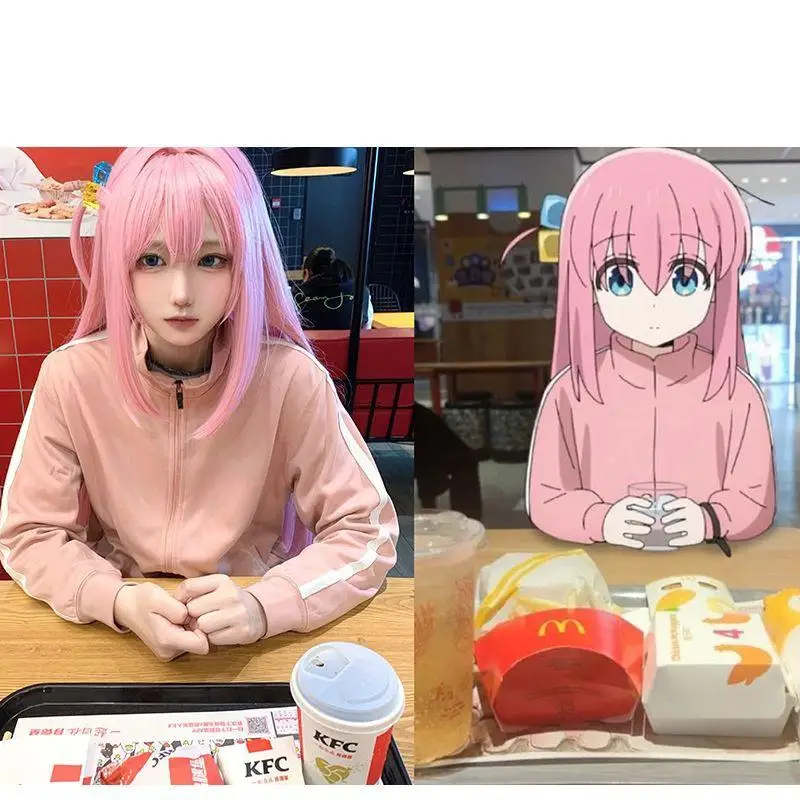 

Bocchi The Rock! Got Hitori Cosplay Anime Costumes Kawaii Girl Jacket Skirt Suit Pink JK Uniform Long Wig Halloween Clothing