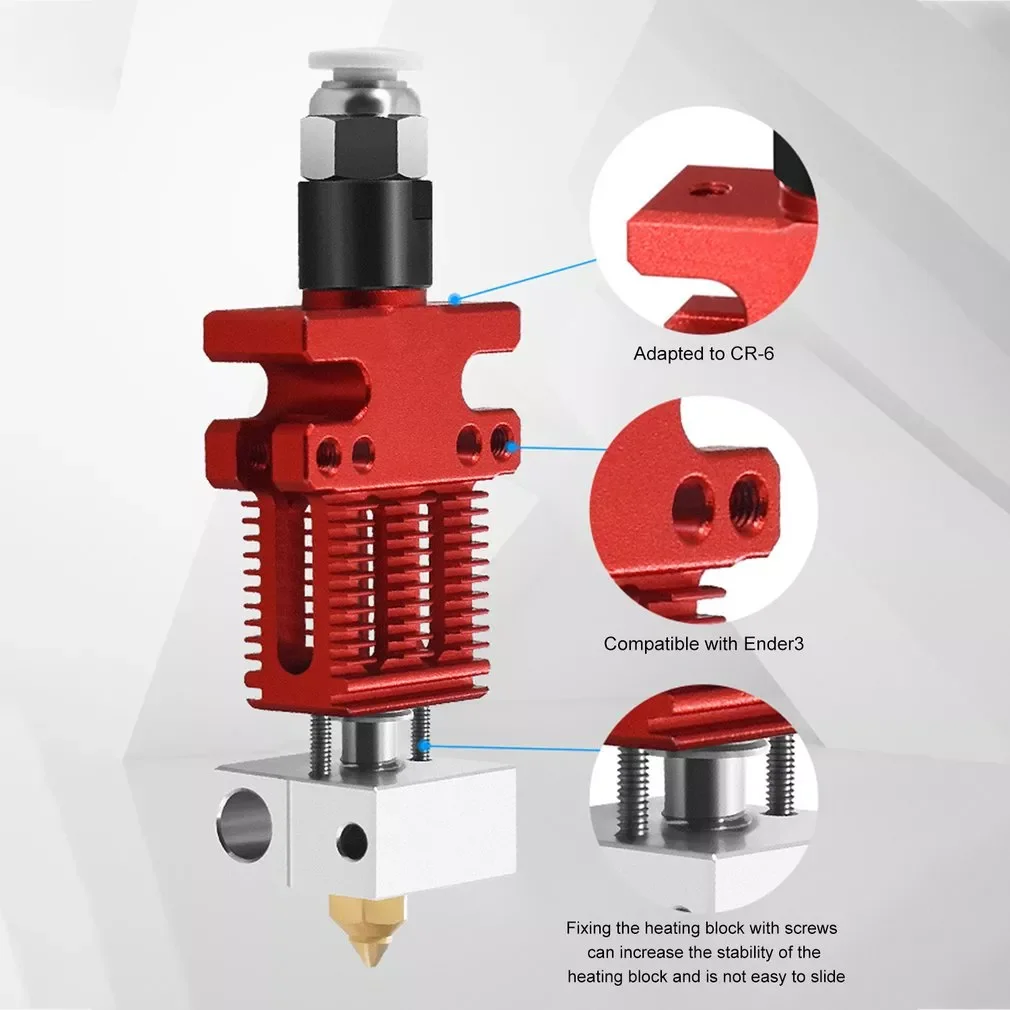 

SE Extruder for Creality CR-5 Ender 3 CR6 SE Assembled Hotend Kit All Metal Extrusion Print Head 3D Printer Parts 1.75MM