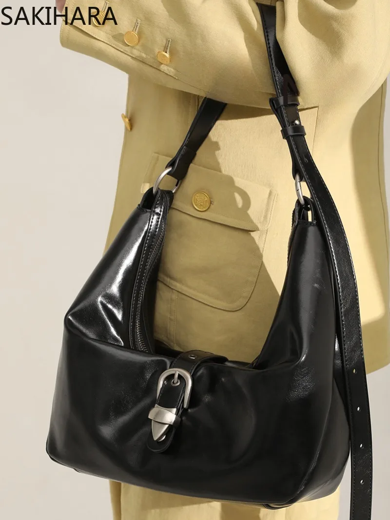 Женская винтажная однотонная сумка из бычьей кожи