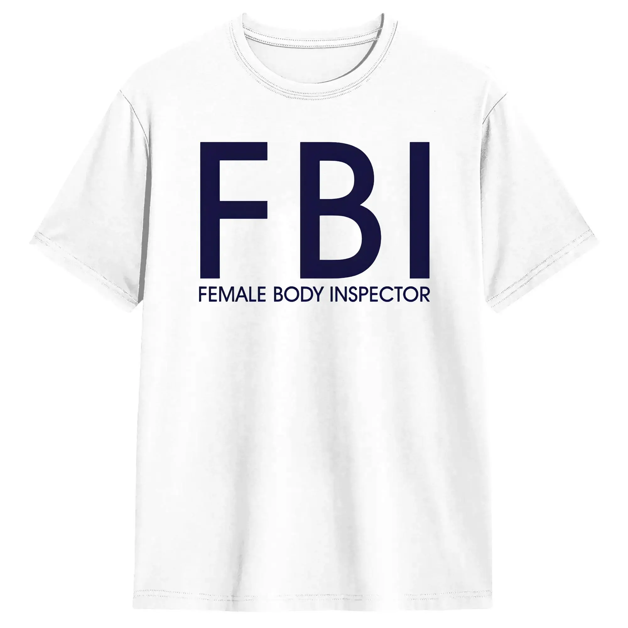 Футболки с принтом FBI Female Body Inspector Navy Text Print, мужские футболки из чистого хлопка, футболки с короткими рукавами, одежда в подарок на день рождения (art.: 3920db9ce45f0) - 3920db9ce45f0