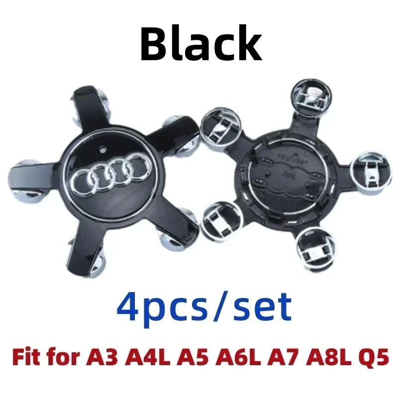 

Комплект из 4 колпачков для центральных отверстий колесных дисков для Audi A3 A5 A6 A4 A6L A7 A8 S3 S4 Q5 Q5L Q7 Q3 8R0601165 4L0601165D 4F0601165N