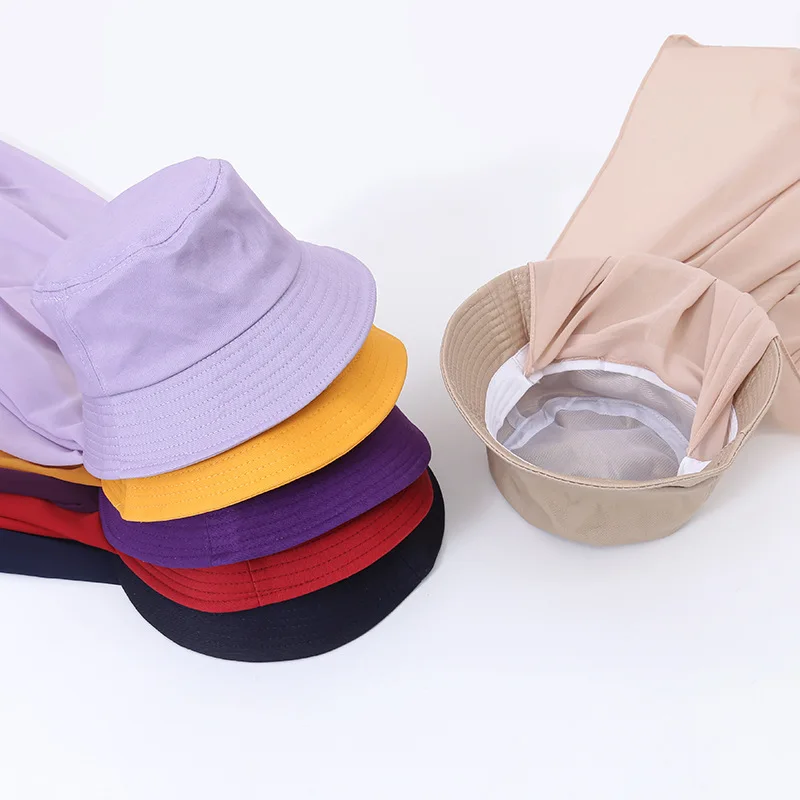 Ready To Wear Instant Hijab Muslim Women Bucket Hat With Chiffon Hijabs Summer Sports Cap With Scarf Islam Headscarf Turban