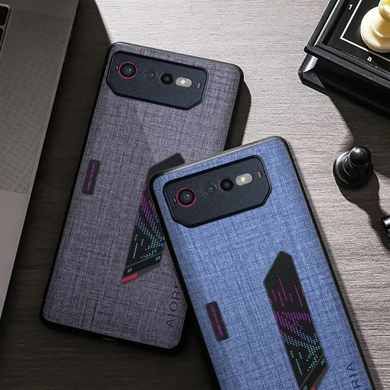 

Case For Asus ROG Phone 6 Pro Premium Cloth Texture Unti-scratch Protective Textile Back Cover for asus rog phone 6 phone case