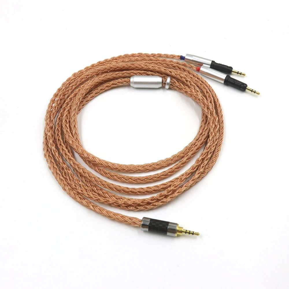 HiFi 2.5/3.5/4.4mm Balanced 16 Cores Copper Earphone Upgrade Cable for ATH-R70X R70X Headphones enlarge