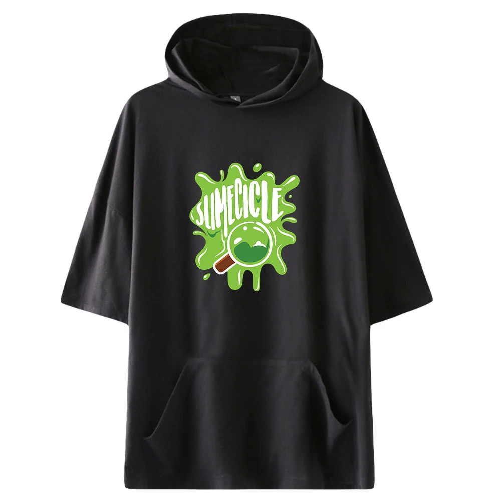 

Футболки Slimecicle с капюшоном для женщин/мужчин, летние футболки с коротким рукавом, лидер продаж, Повседневная Уличная одежда в стиле Харадзю...