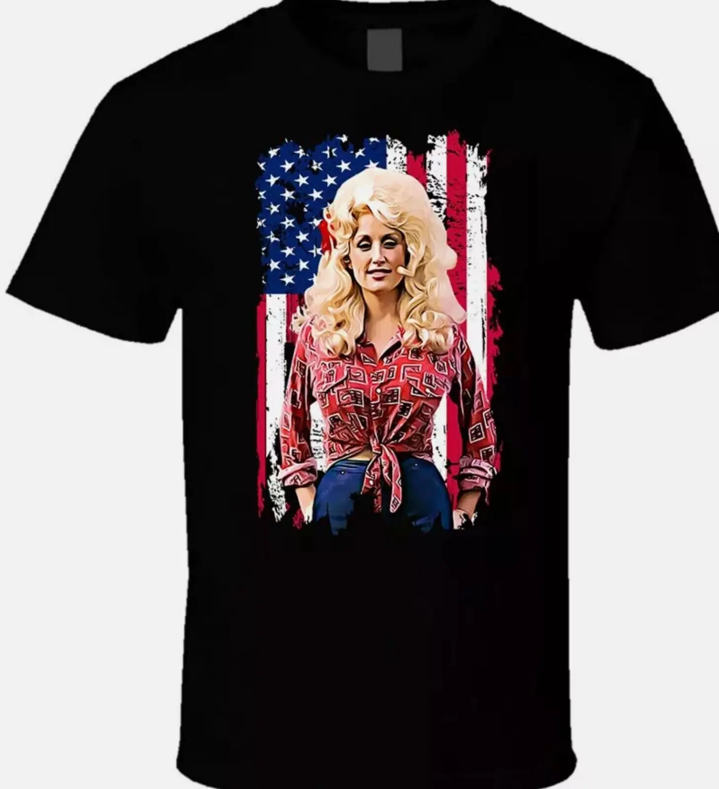 Обложка альбома Dolly Parton хлопковая черная футболка всех размеров