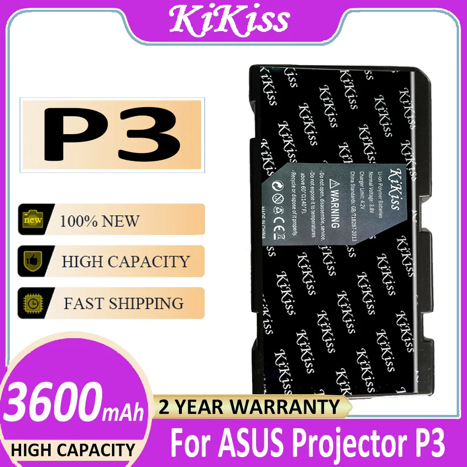 

Original KiKiss Battery P 3 3600mAh For ASUS Projector P3 Bateria