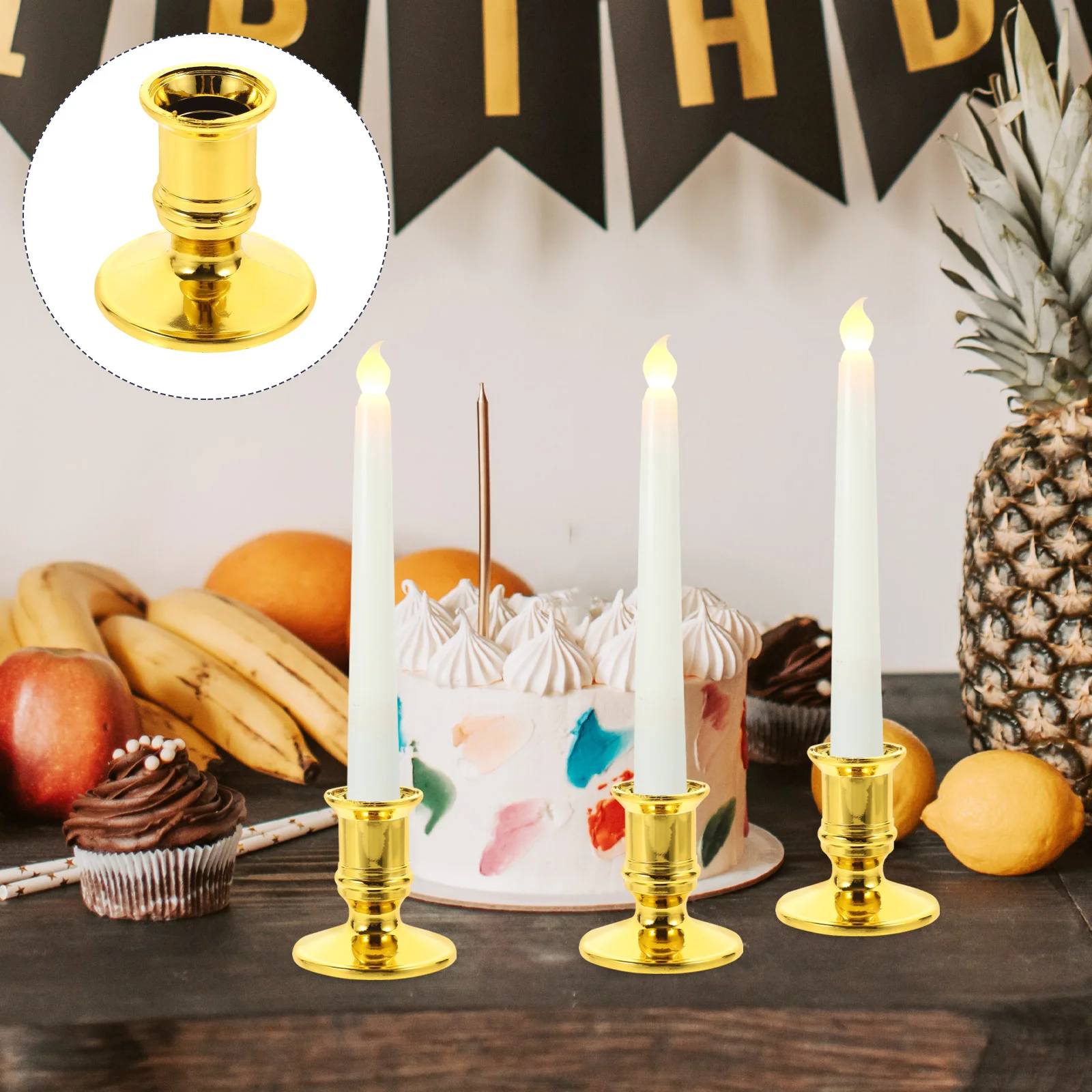 

20 PCS Electronic Base Plastic Stand Dinning Table Decor Nice Stick Holder