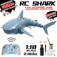 remote control shark 2 4g waterproof remote control pool toy fish electric remote control water shark toy children gift