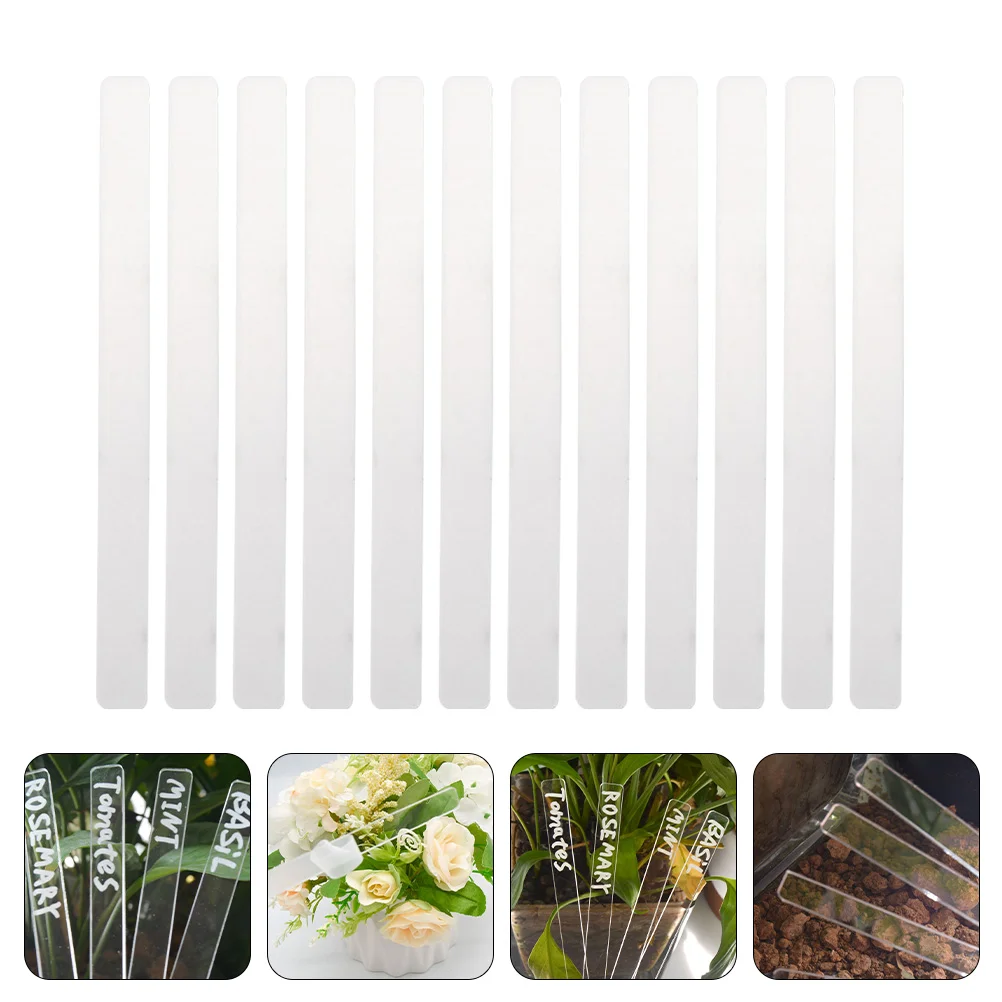 

24pcs Plant Label Tags Writable Acrylic DIY Nursery Labels Herb Label Tags Plant Identifying Labels Plant Distinguish Labels