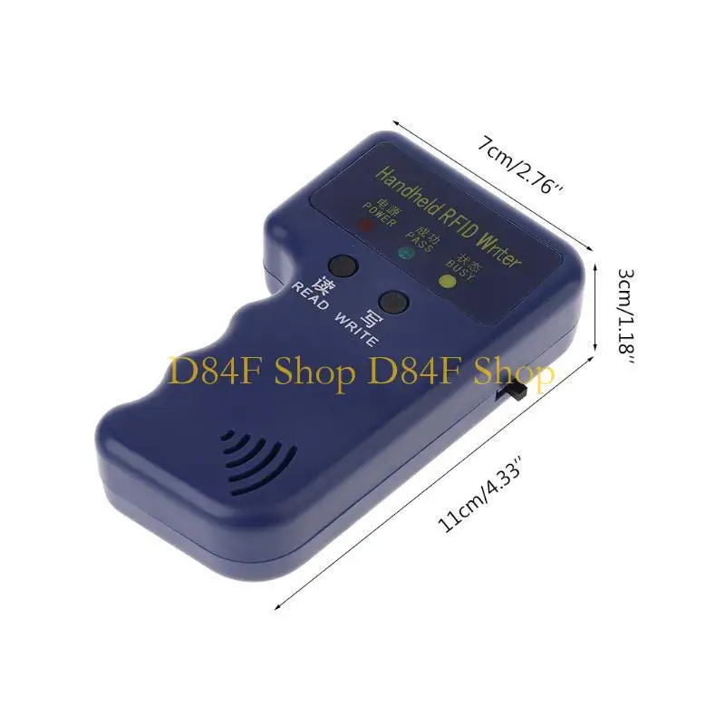 Фото D84F Портативный RFID-считыватель идентификационных карт, Дубликатор считывателя карт с 6 записываемыми метками №4