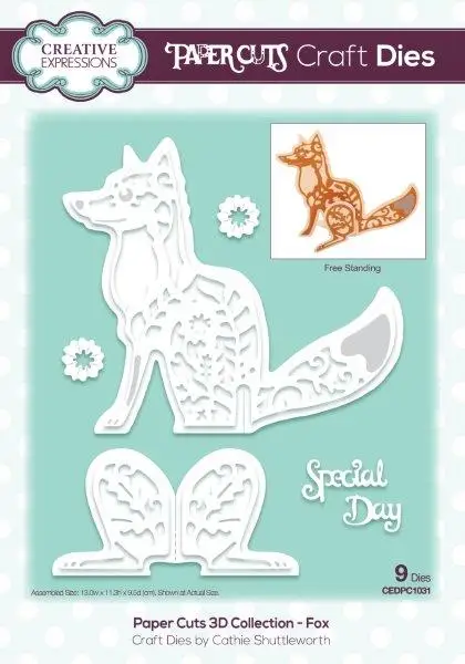 

Paper Cuts 3D Fox Craft Metal Cutting Dies For Diy Scrapbooking Crafts Maker Photo Album Template Handmade Decoration