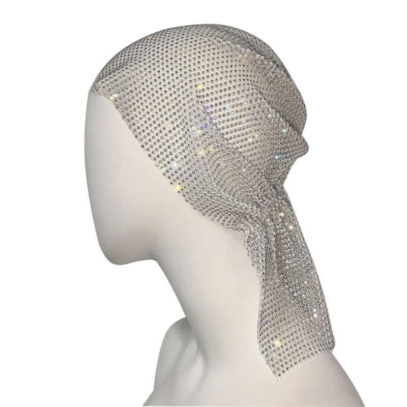 

Glitter Woman Bandanas Shinning Headwraps Headband Headscarf Carnivals Festival Turban Clubwear Party Tiaras