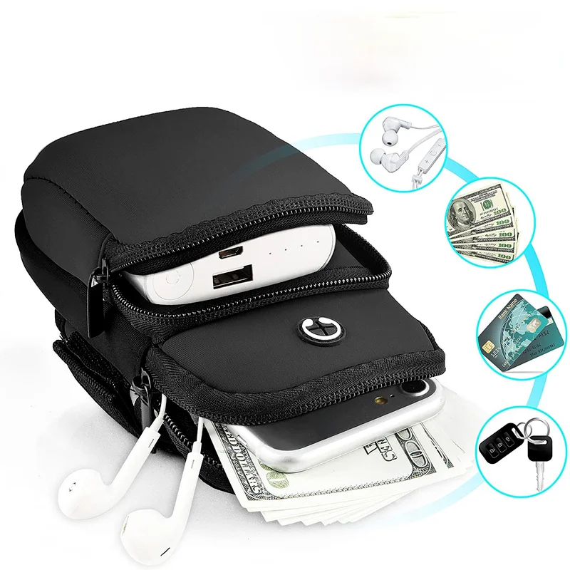 Спортивная ручка для бега с сумочкой общей водонепроницаемостью занятий спортом