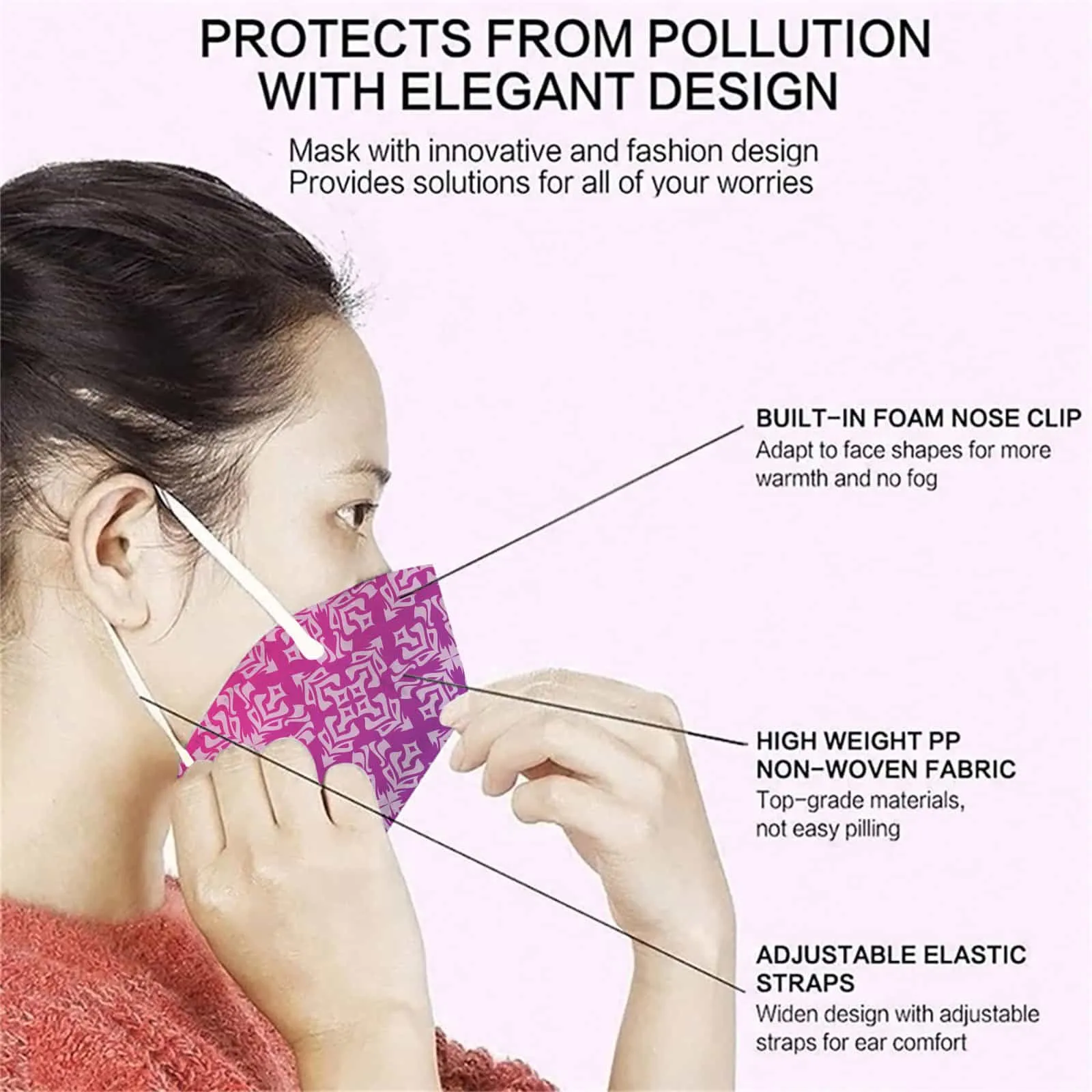 Adult 10pc 5-layer High-density Mask Pm2.5 Wind And Mist Pollution Protection Filter Three-layer Proof Face Halloween Cosplay |