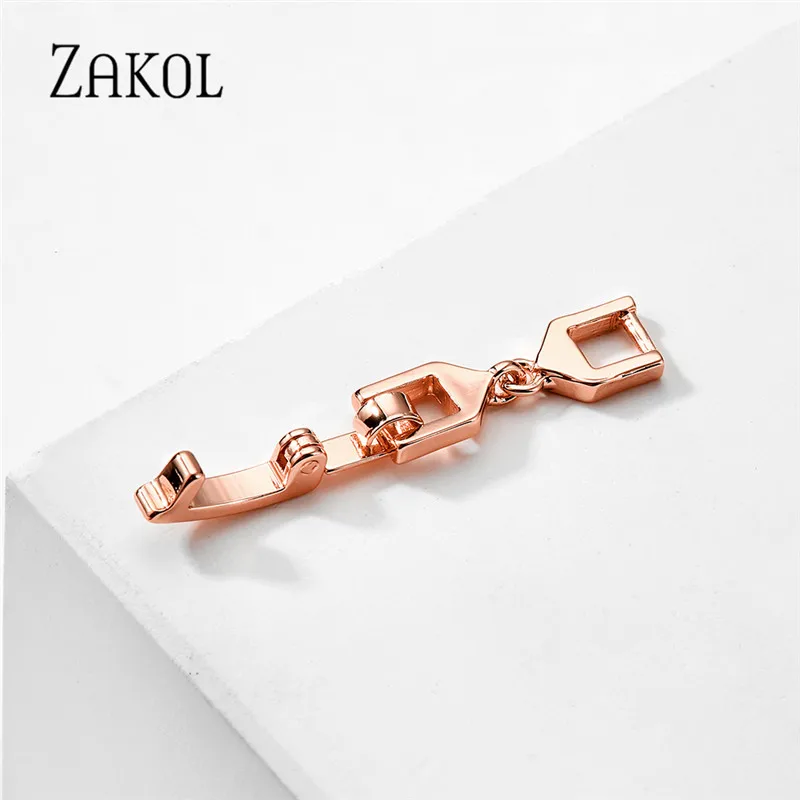 ZAKOL Three Colors 2 Designs Extenders for Bracelet or Necklace with White Yellow Rose Gold Color | Украшения и аксессуары