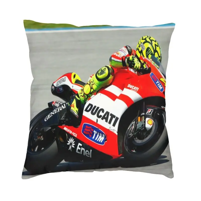 

Rossi Square Pillow Case Decoration Italian Racer Cushion Cover Throw Pillow for Car Double-sided Printing