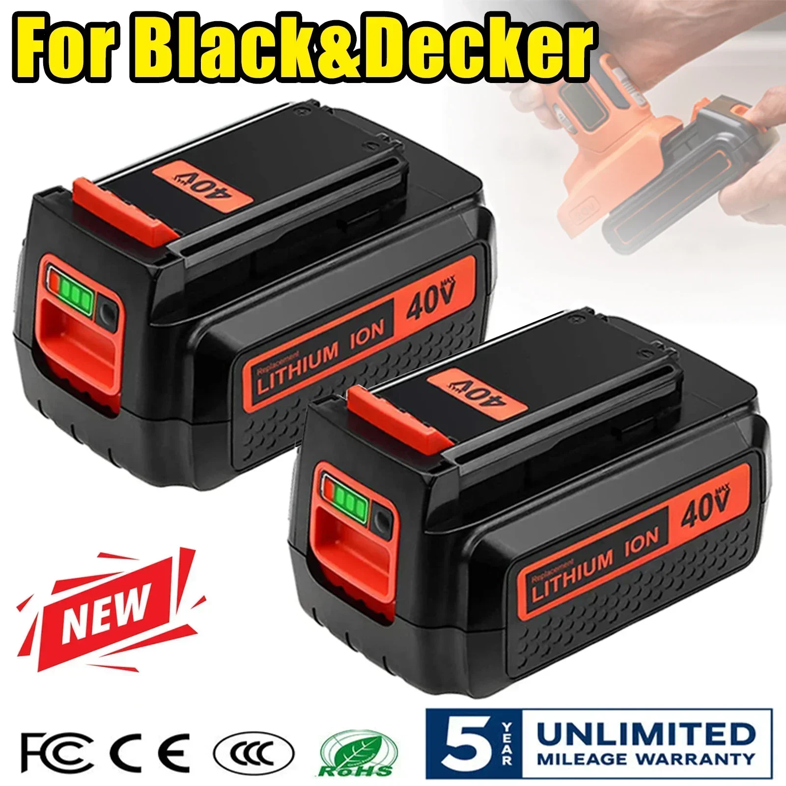 Аккумулятор 36 В/40 В для Black &amp Decker