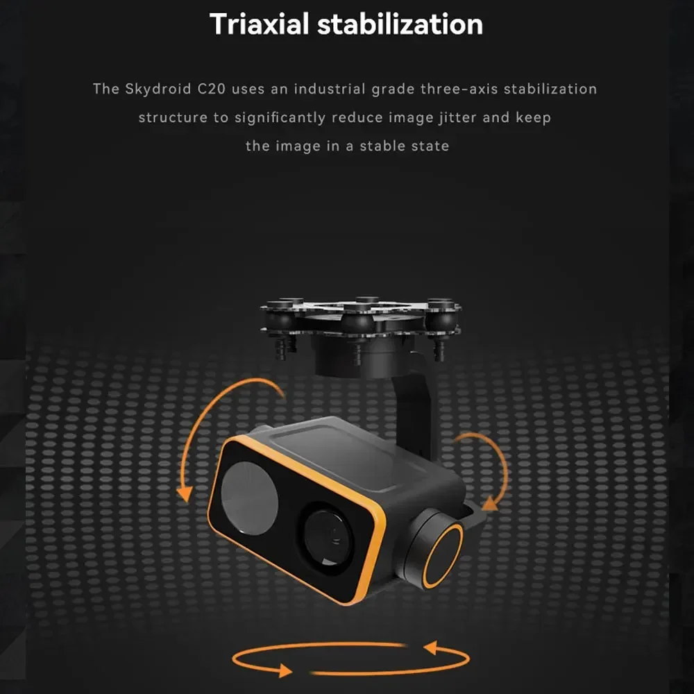Фото Камера Skydroid C20 с трехосевым стабилизатором, ночным видением 1080P, 22-кратным оптическим зумом и стабилизированным прожектором для дронов H16 H30 с дистанционным управлением №5