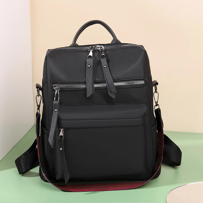 

Вместительный рюкзак из ткани Оксфорд для женщин, дорожная школьная сумка с лентой для девочек-подростков, повседневные сумки на ремне, роскошный брендовый ранец