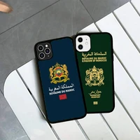 morocco flag passport phone case silicone pctpu case for iphone 11 12 13 pro max 8 7 6 plus x se xr hard fundas