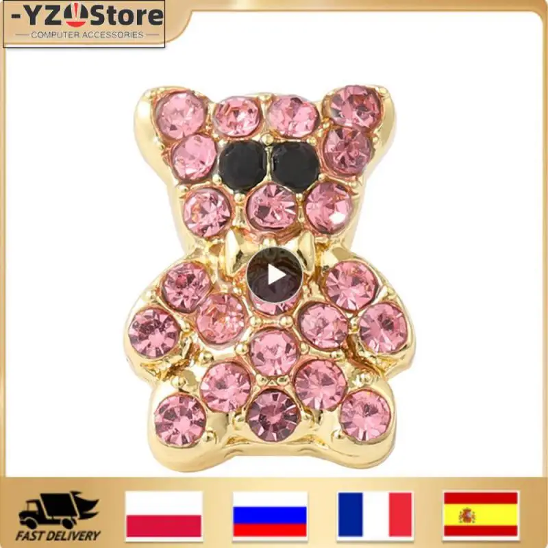 

Easy To Install Watch Diamond Cartoon Image Bear Decorative Buckle Durable Fashionable And Eye-catching Personalized Accessories