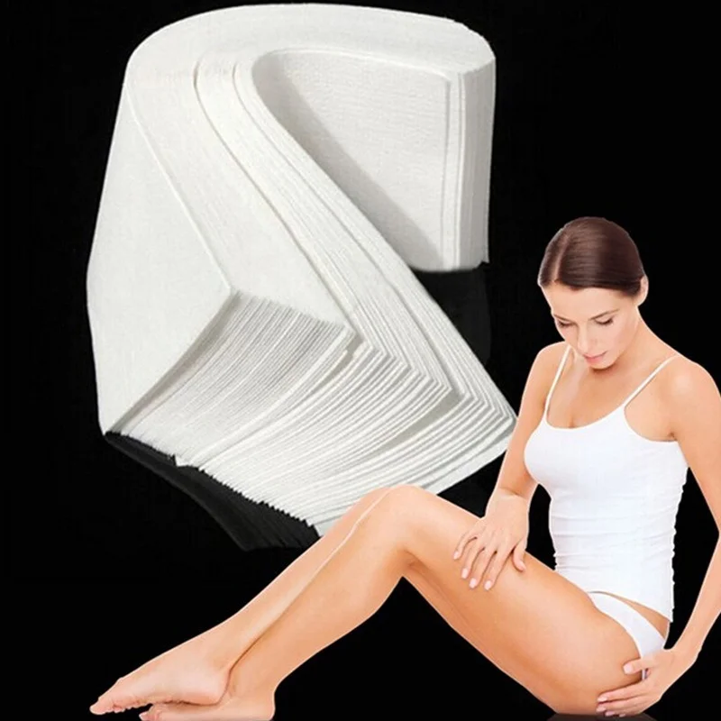 

100Pcs Face Body Hair Removal Remover Lady Disposable Non-woven Wax Strips Papers Waxing Nonw for Leg Body Face Epilator Set Hot