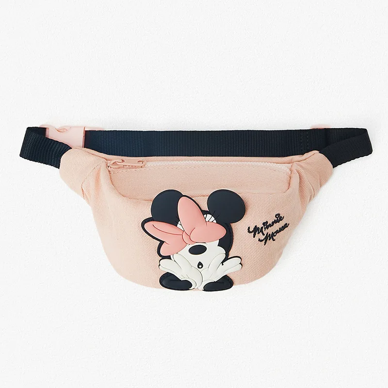 

Disney Minnie Mouse Print Waist Bags Canvas Crossbody Bags Mini Cute Chest Bags Kids Favorite Gifts