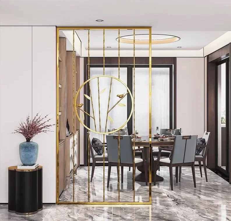 SUS 304 201 Легкая роскошная перегородка из золотой нержавеющей стали перегородки