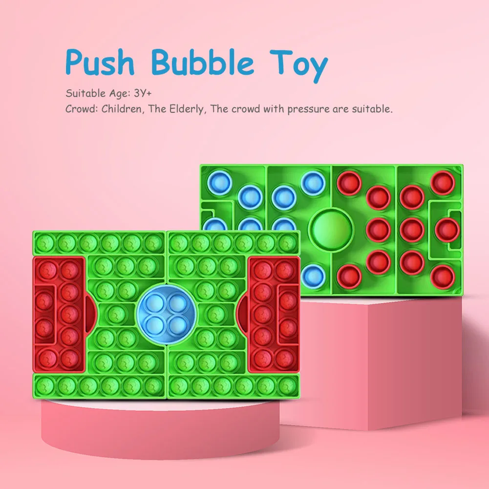 

Football Field Push Bubble Toy Fingertip Anti-Stress Decompression Crafts Squeeze Game for Adults Children Sensory