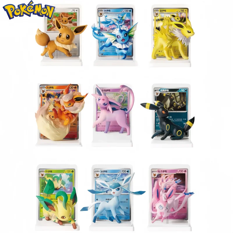 Фото Коллекционный набор Pokemon 2026: Оригинальный Eevee Set PTCG Dream Brush Blind Box, Третья серия, Аниме-модель для демонстрации, Подарок на день рождения №1
