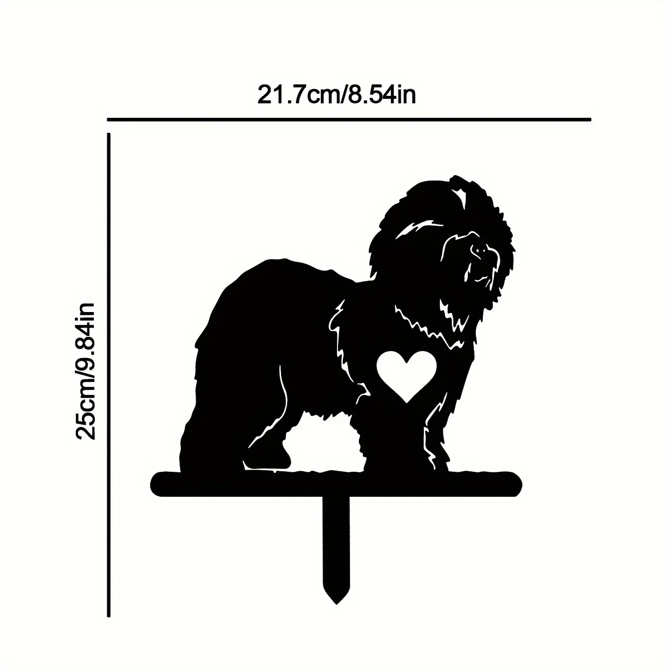 Художественный Железный Силуэт Декоративный Садовый Кол - Яркий Дизайн Бульдога