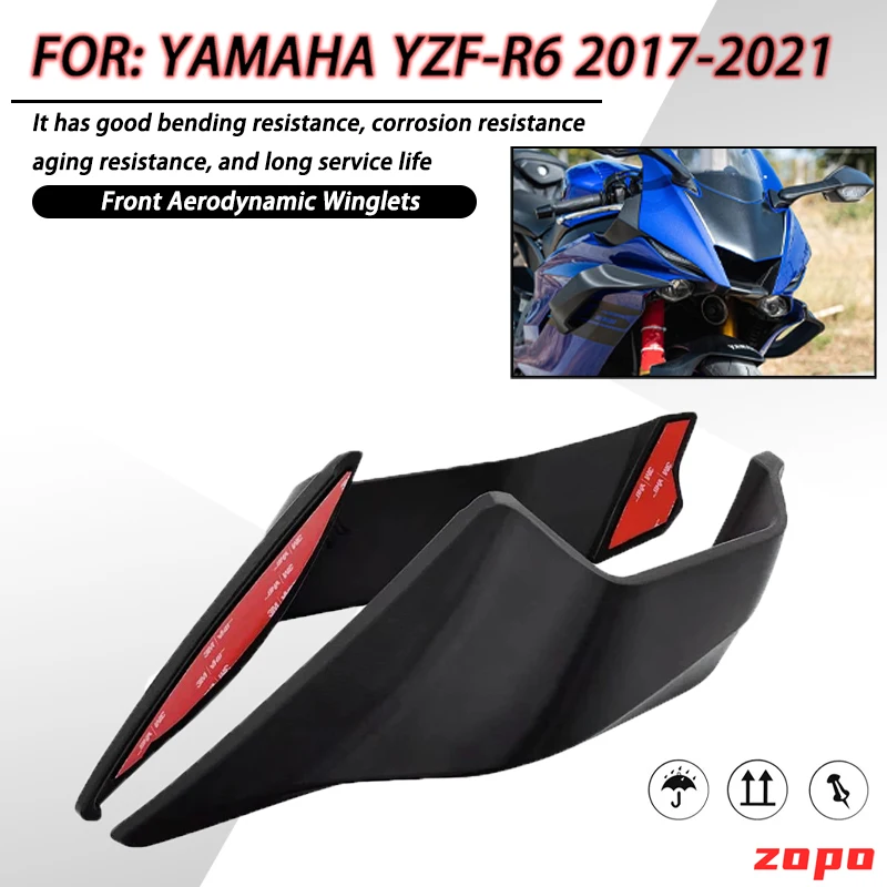 R6 Winglet для Yamaha YZF-R6 r6 YZF-R6M 2017-2021 Fixed Wind Wing R6M 2021 обтекатель мотоцикла аксессуары