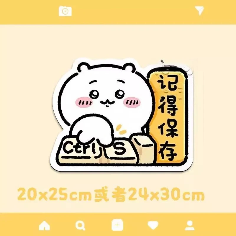 Фото Коврик для мыши Chiikawa Hachiware Usagi Kawaii в стиле аниме: простой, милый, для офиса и игр, противоскользящий, водонепроницаемый, изысканный, забавный, удобный №5